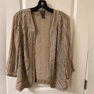 Chico's Cream Cardigan  with Textured Knit